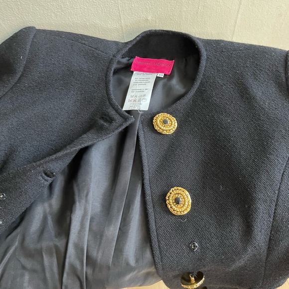 Christian Lacroix PARIS Size 40 Wool Black Blazer - Picture 6 of 6